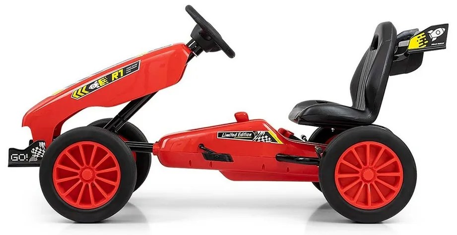 Milly Mally Quadricycle Go-kart Rocket, roșu