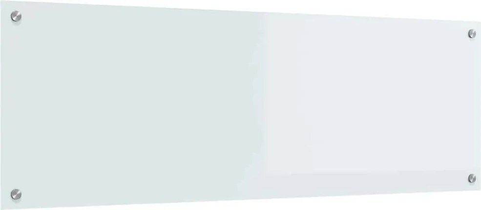 vidaXL Panou de bucătărie Alb 120 x 40 cm sticlă securizată