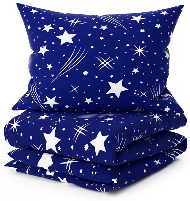 Lenjerie de pat din microfibra NIGHT SKY albastra Dimensiune lenjerie de pat: 2 buc 70 x 90 cm | 200 x 220 cm