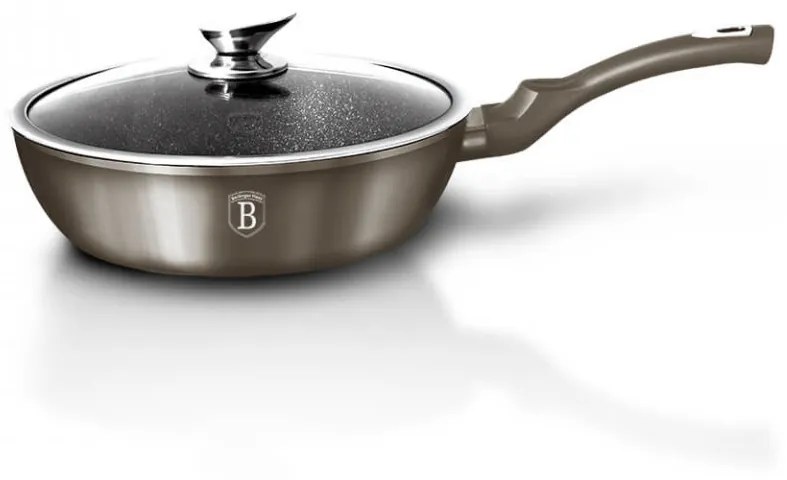 Tigaie cu capac adanca 24 cm Carbon Metallic Line Berlinger Haus BH 1237N