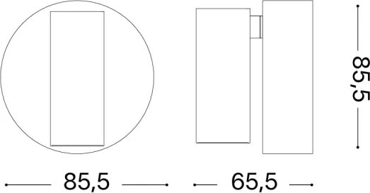 Ideal Lux - Aplică spot LED reglabilă ELF LED/3W/230V CRI95 negru
