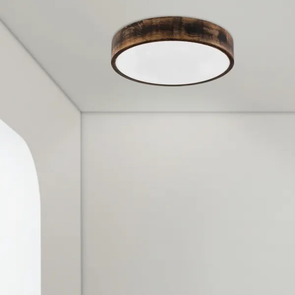 Brilagi - Plafonieră LED CARVALHO SMOKEY 36W/230V, stejar, Ø 47,5 cm