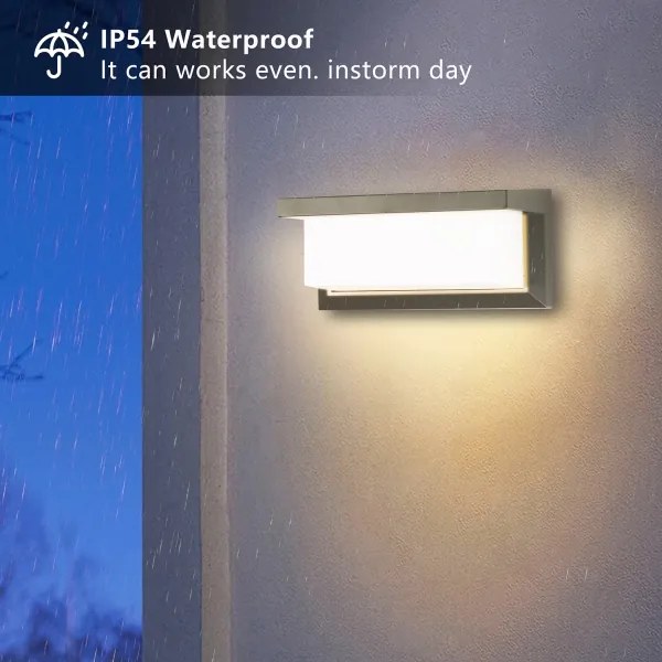 Brilagi - Aplică de perete LED RGBW BRICKY, pentru exterior, 1xE27/9W/230V, gri, IP54