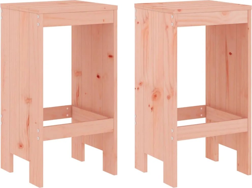 vidaXL Taburete de bar, 2 buc., 40x36x75 cm, lemn masiv Douglas
