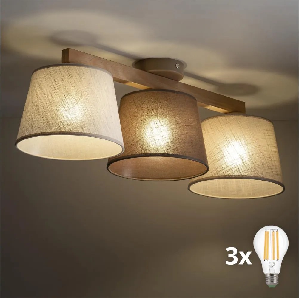 BRILAGI - LED Lustra aplicată LATTE 3xE27/15W/230V pin/mix