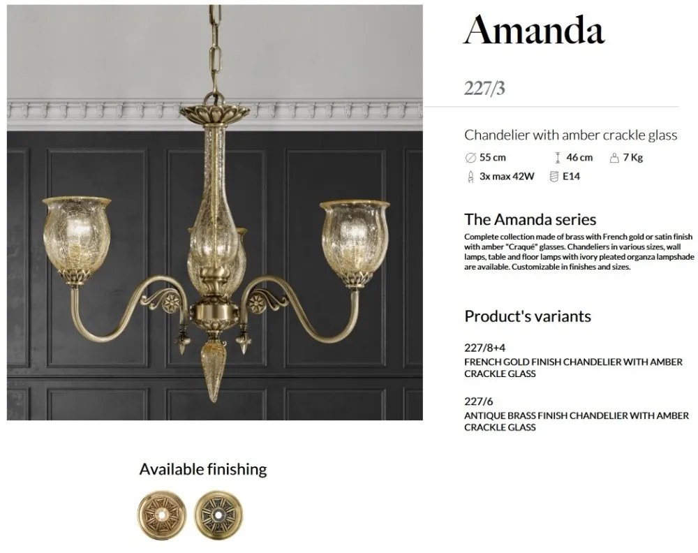 Candelabru LUX design clasic realizat manual Amanda 3L