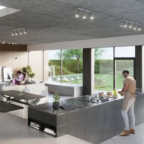 Sollux SL.0455 - Aplica MERIDA 1xGU10/40W/230V gri, montaj pe perete