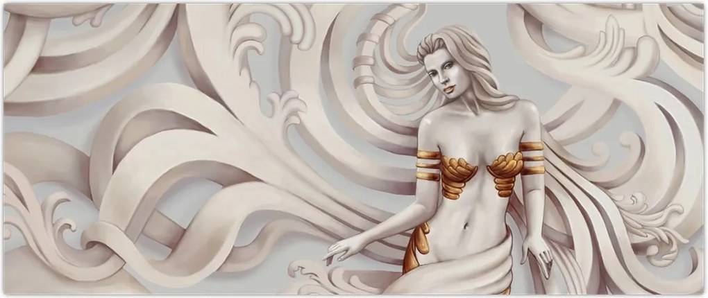 Tablou - Zeița motiv floral (120x50 cm)