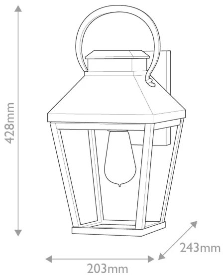 Hinkley HK-DAWSON-M - Aplica de perete exterior DAWSON M 1xE27/60W/230V IP44
