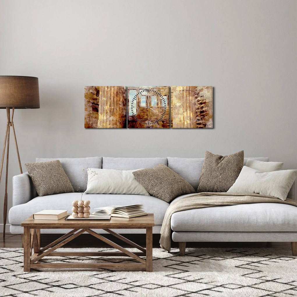 Tablou - Erechtheion, Atena, Grecia (cu ceas) (90x30 cm)