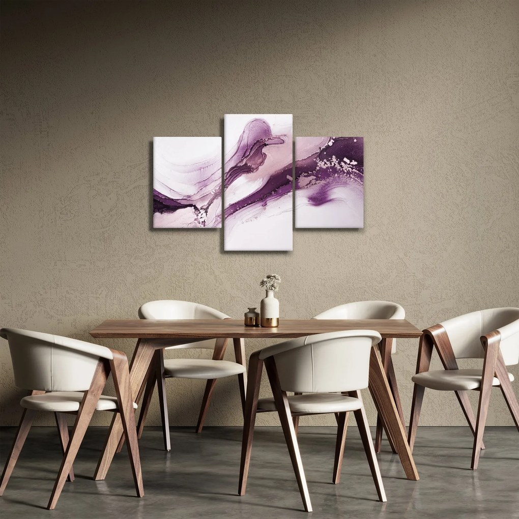 Tablou - Artă fluidă violet (90x60 cm)