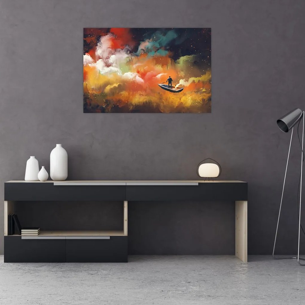 Tablou - Om navigând prin spațiu (90x60 cm)