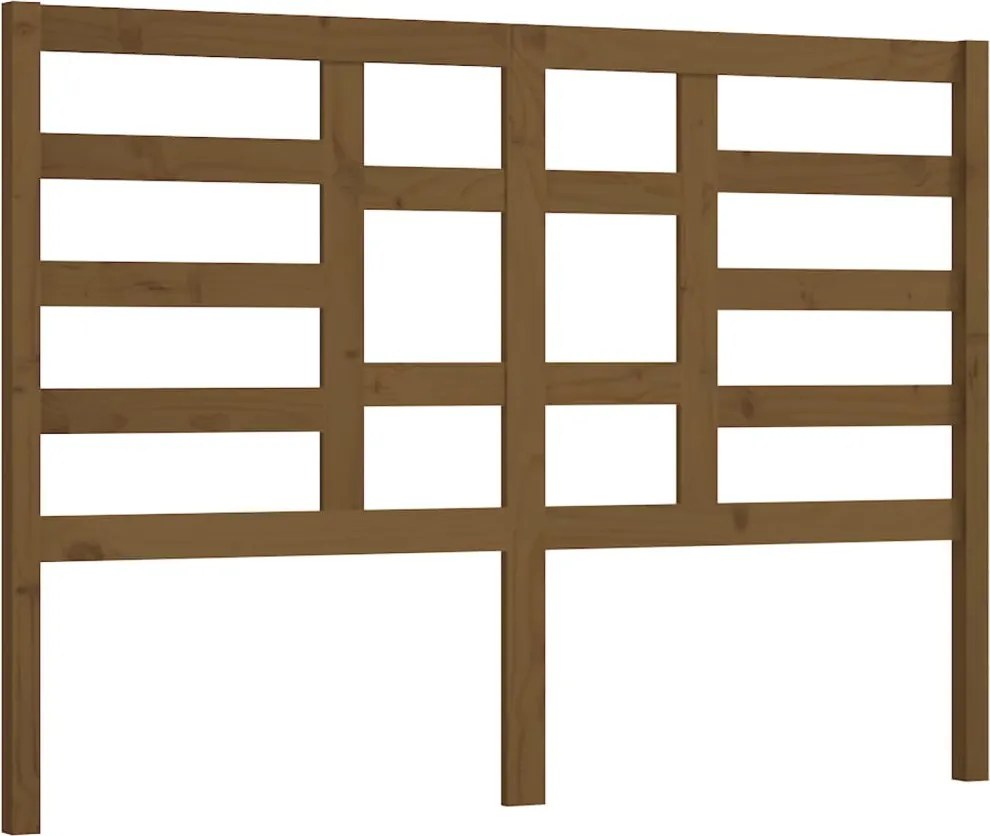 vidaXL Tăblie de pat, maro miere, 126x4x104 cm, lemn masiv de pin
