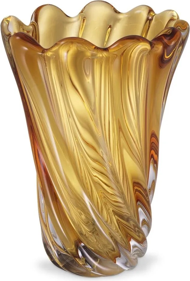 Vaza flori, Vas decorativ Contessa L, galben 115407 HZ