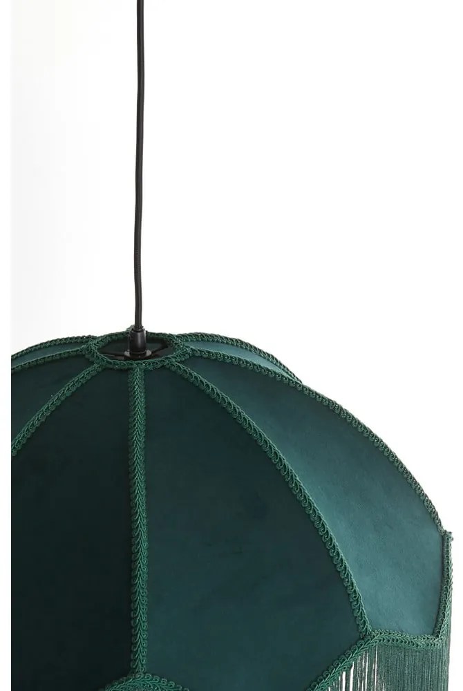 Lustră în culoarea petrol cu abajur textil ø 50 cm Malacia – Light &amp; Living