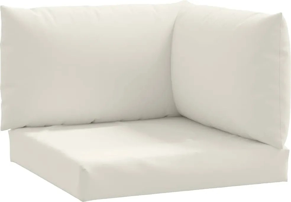 vidaXL Perne de paleți, 3 buc., melanj crem, material textil