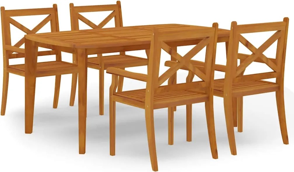 vidaXL Set mobilier de grădină, 5 piese, lemn masiv de acacia