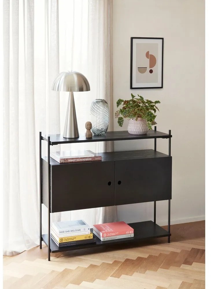 Vază din sticlă Hübsch Smoked, înălțime 28 cm, gri