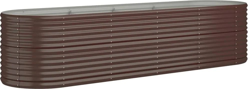 vidaXL Strat înălțat grădină 296x80x68 cm oțel galvanizat