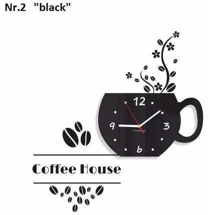 Ceas decorativ Coffee House pentru bucătărie Albastru închis