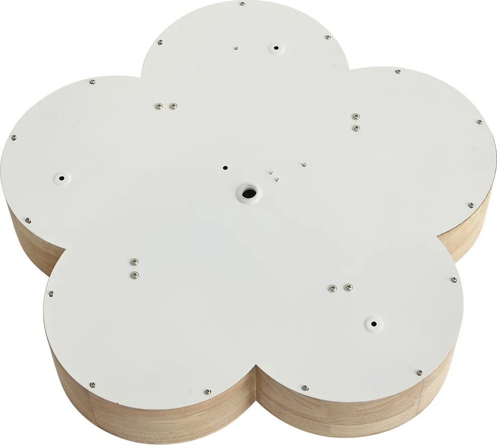 Plafonieră pentru copii din lemn cu alb - Lucille