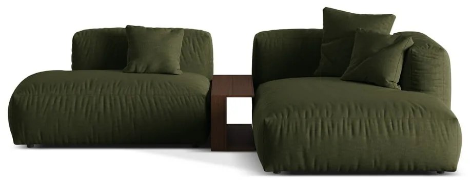 Colțar modular verde (cu colț pe partea dreaptă) Martina – Micadoni Home