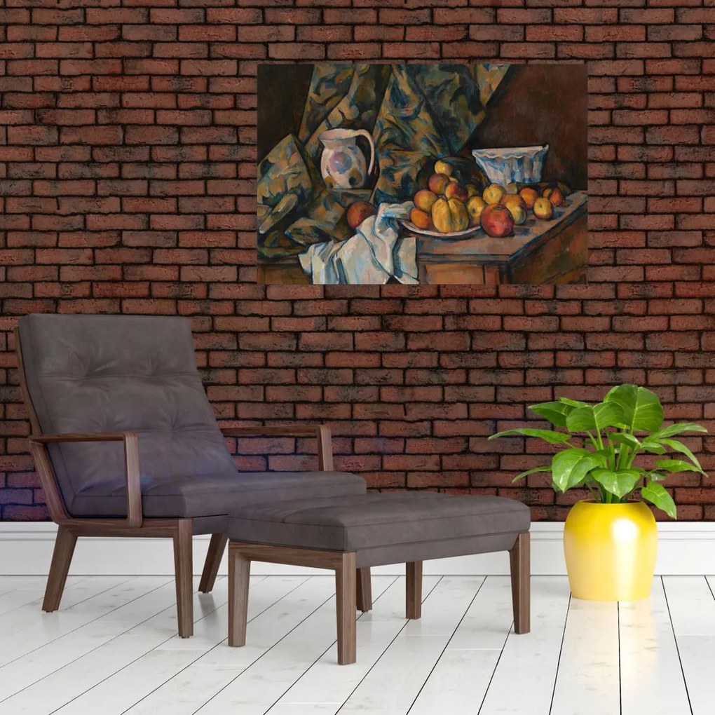 Tablou - Paul Cézanne, Still Life with Apples and Peaches, reproducere (90x60 cm)