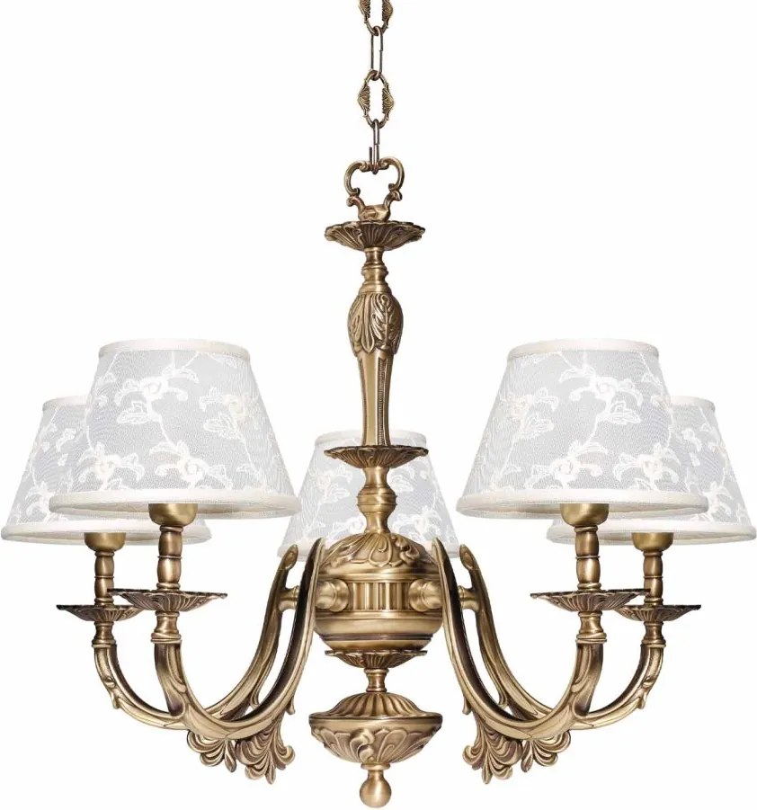 Candelabru 5 brate din alama design italian Angelica