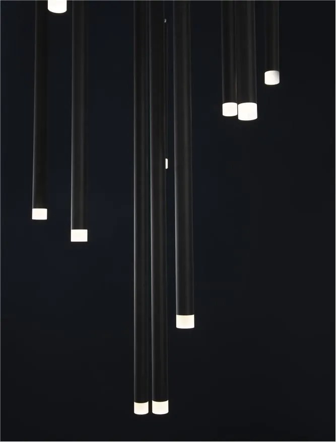 Lustra cu 10 pendule LED design tubular TRIMLE