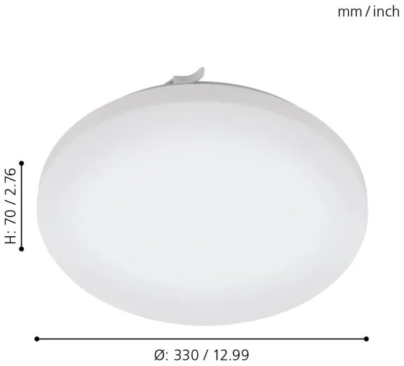 Plafonieră LED pentru baie Eglo 79523 TUSCOLA LED/14,6W/230V IP44