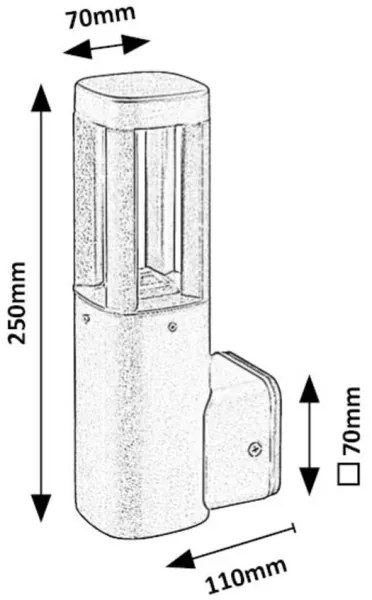 Aplică LED de exterior Rabalux 77033 KALISZ LED/7W/230V IP54 antracit
