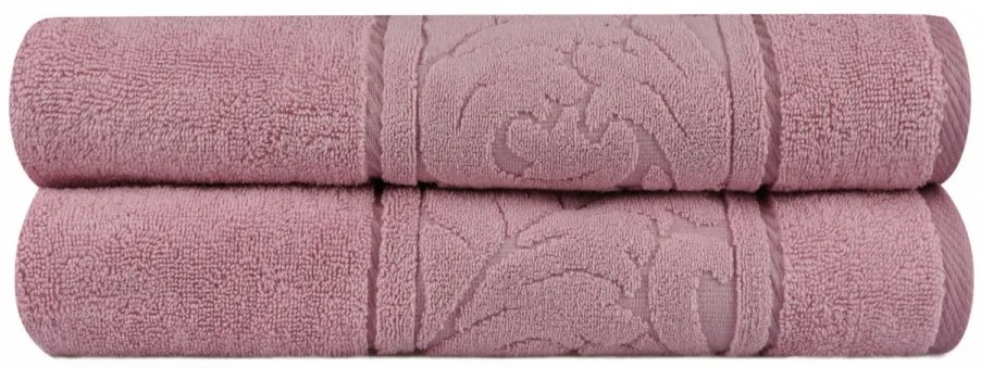 Set 2 Prosoape de Baie Sultan, 70x140 cm, 100% Bumbac, 560 gsm, Roz
