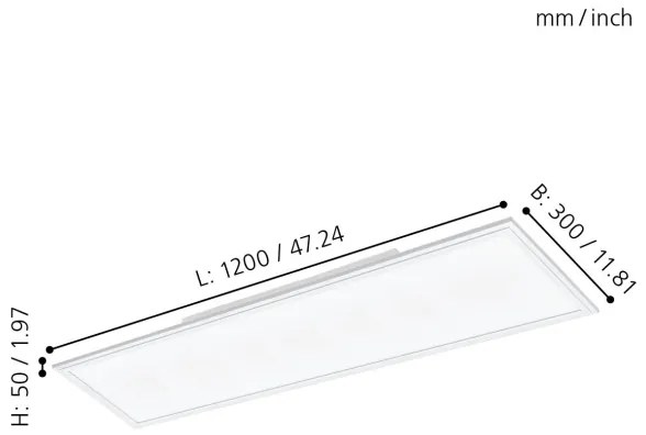 Panou LED aplicat Eglo 32811 SALOBRENA LED/33W/230V