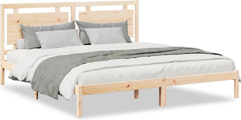 vidaXL Cadru pat foarte lung fără saltea, 180x210 cm, lemn masiv
