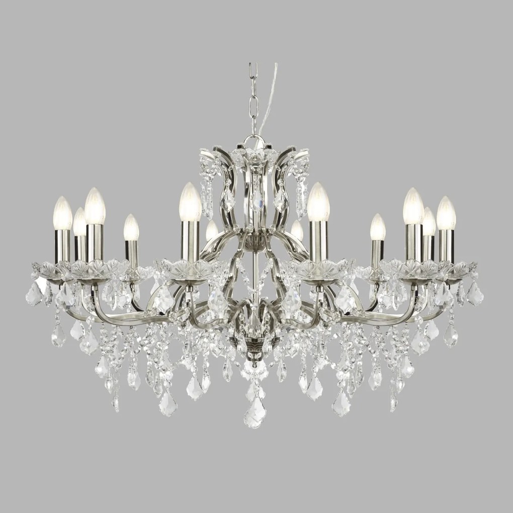 Candelabru stil clasic cu 12 brate Paris argintiu satin 87312-12SS SRT