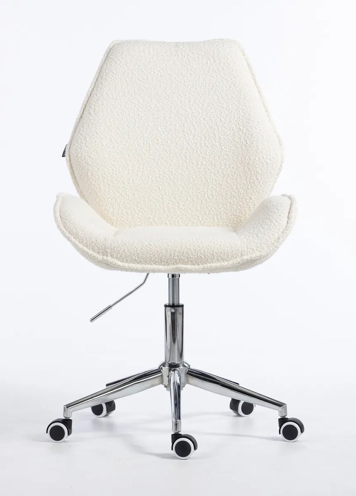 HR350K Scaun Boucle din Catifea Bază Cromata
