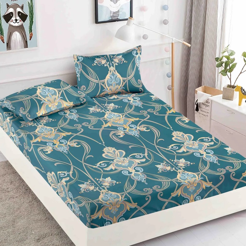 Huse de pat, 3 Piese, Finet cu elastic 180x200