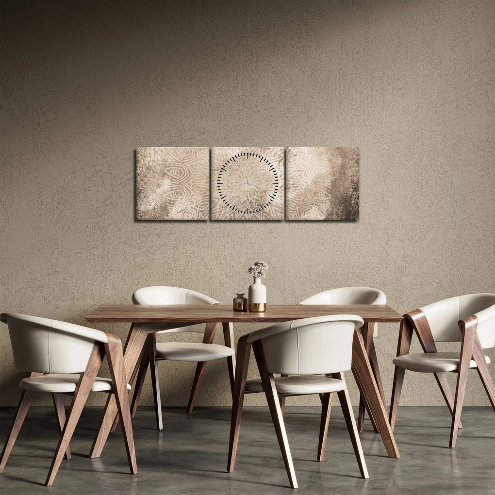 Tablou - Mandala (cu ceas) (90x30 cm)