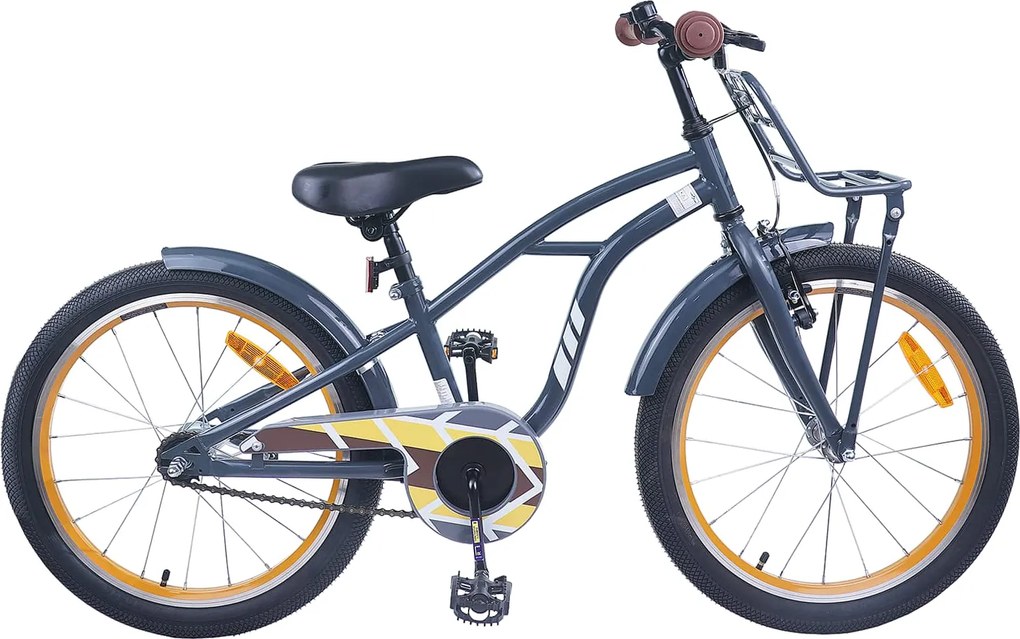 vidaXL Bicicletă pentru Copii 22 Inci pentru 7-12 ani Gri închis