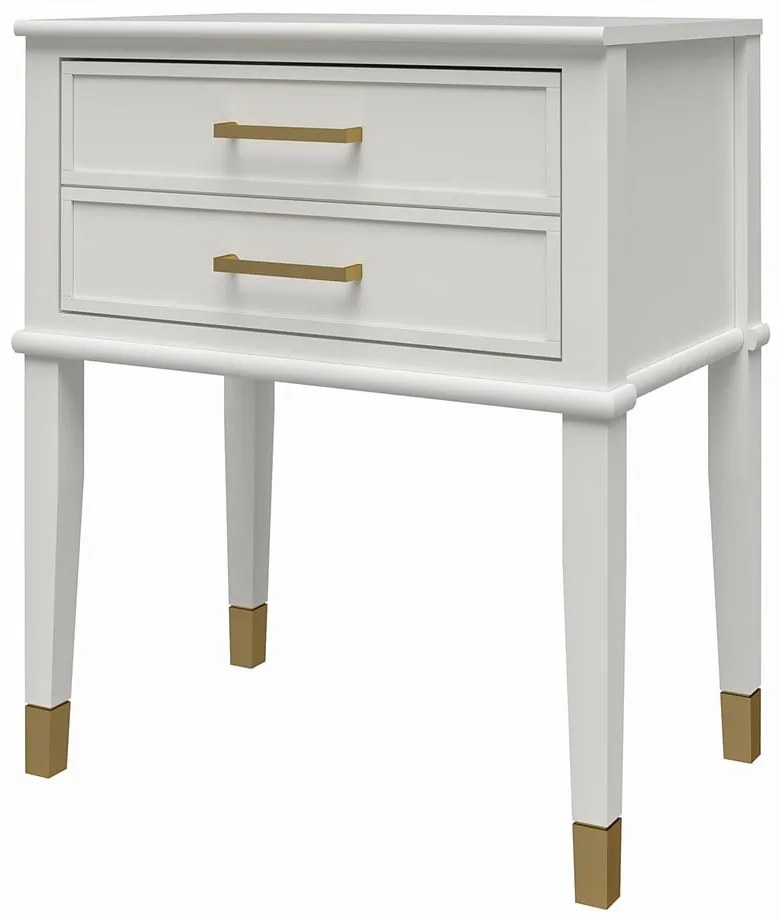 Noptieră albă Westerleigh – CosmoLiving by Cosmopolitan