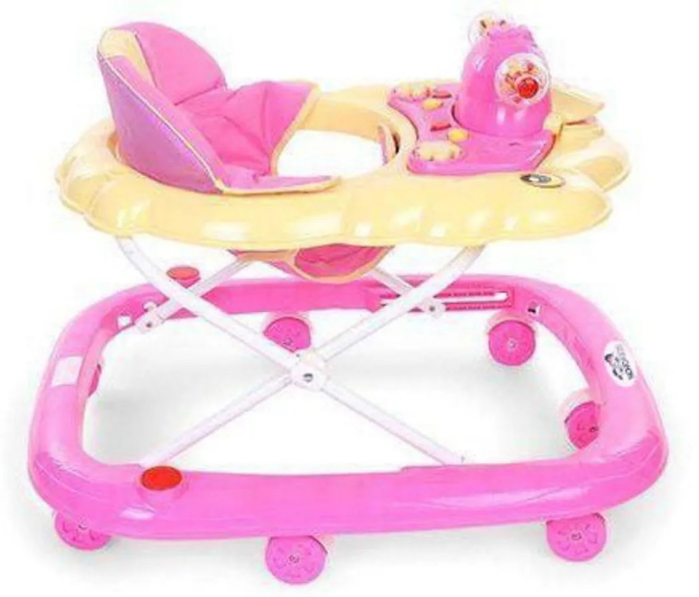 Premergator reglabil in 3 trepte NOVOKIDS™ Duckey, cu melodii, Ratusca, Pliabil, Roz