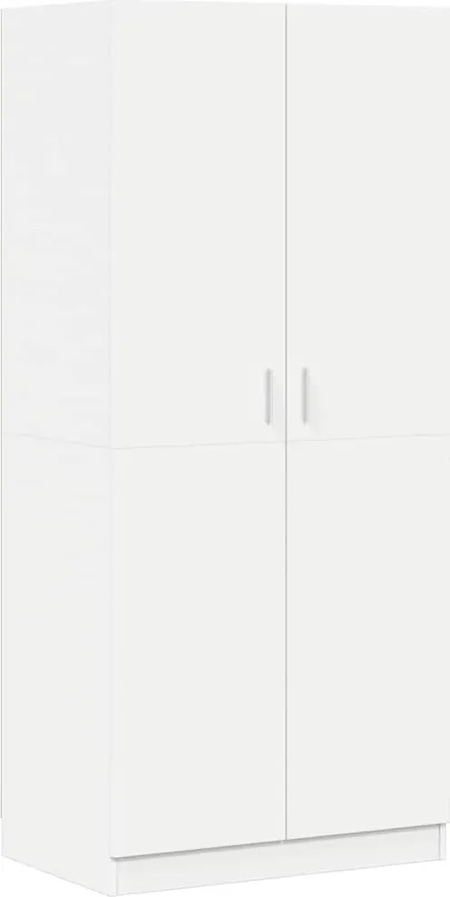 vidaXL Șifonier, alb, 80x52x180 cm, lemn prelucrat