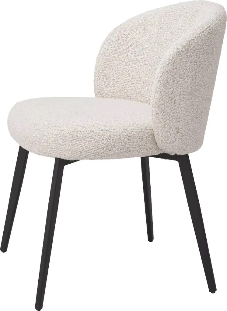 Set de 2 scaune design LUX Lloyd, boucle crem