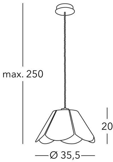 Kolarz A1346.31.W - Lustră pe cablu BLOOM 1xE27/100W/230V