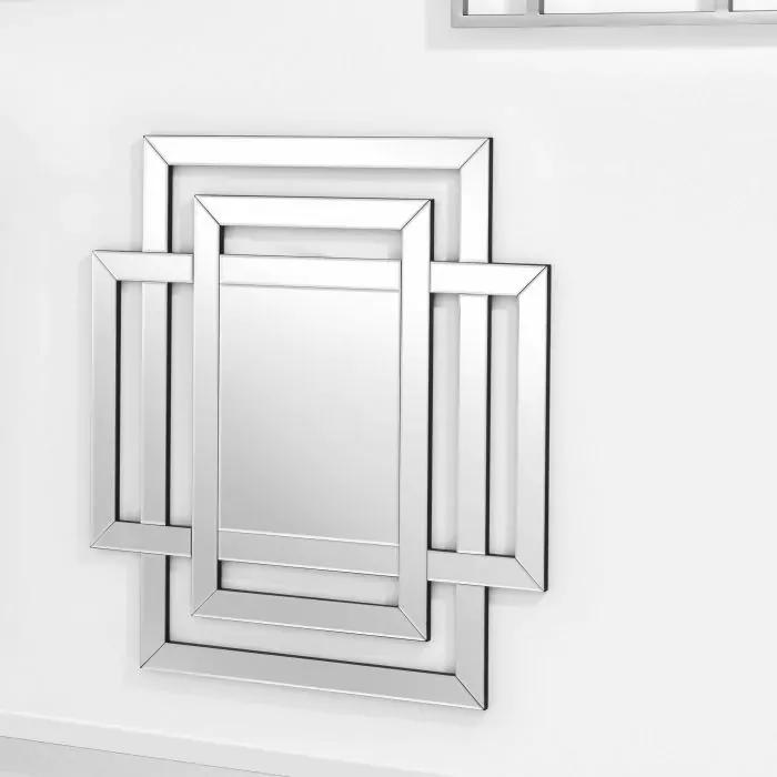 Oglinda MORTIMER, Sticla, Argintiu, 100x110 cm