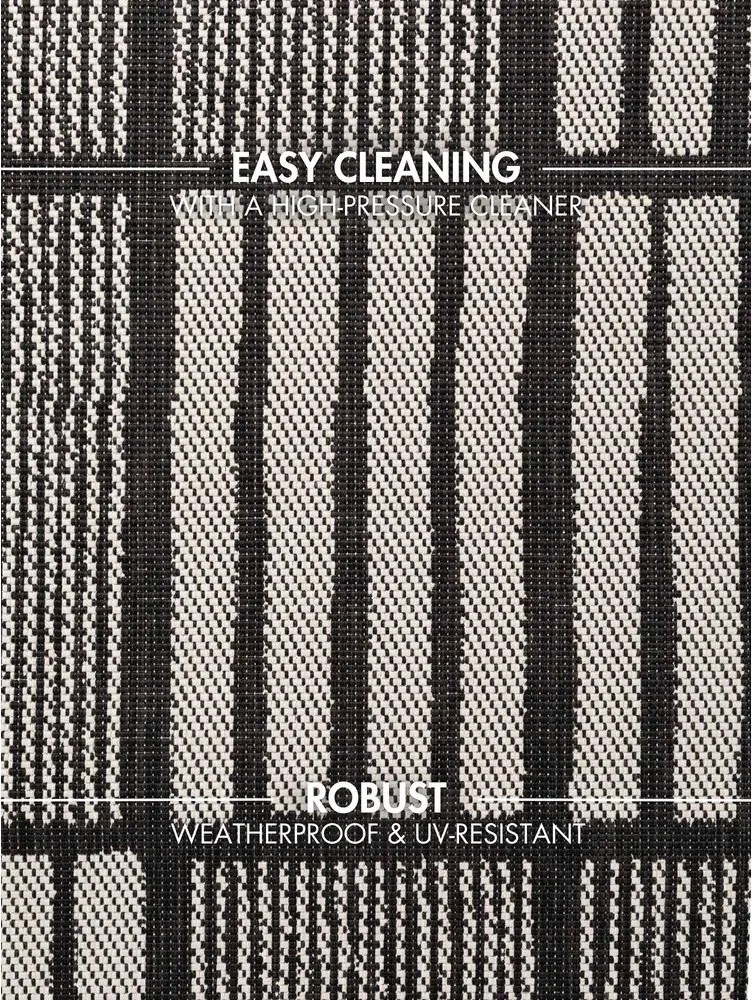 Covor pentru exterior și interior negru/crem 200x300 cm Haringey Allington – Ted Baker