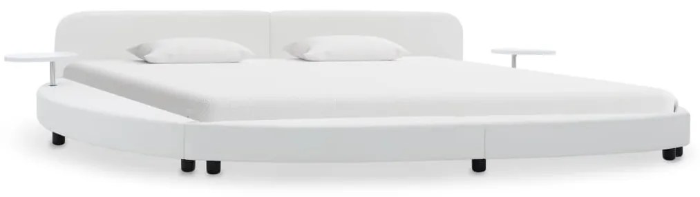 284719 vidaXL Cadru de pat, alb, 180 x 200 cm, piele artificială