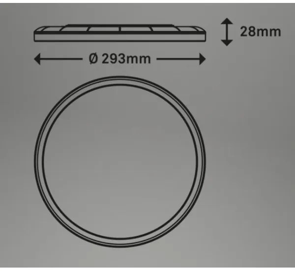 Plafonieră LED dimabilă SLIM LED/18W/230V 2700-6500K Briloner 7079-016 + telecomandă