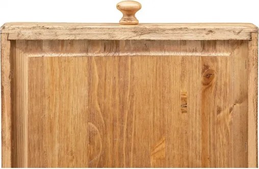 Masa fixa, L120 80 H80 cm, cu sertar, lemn masiv natur antic