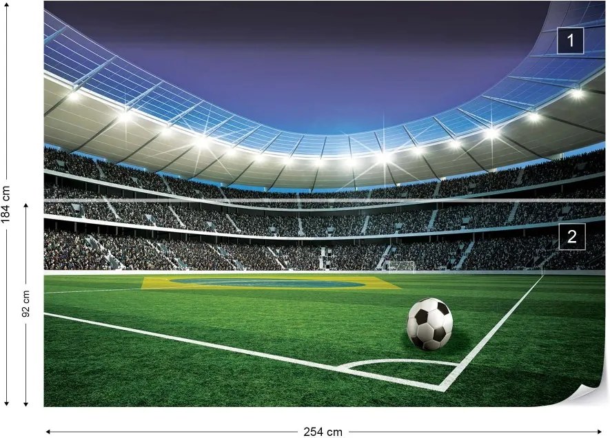 GLIX Fototapet - Football Stadium Vliesová tapeta  - 254x184 cm